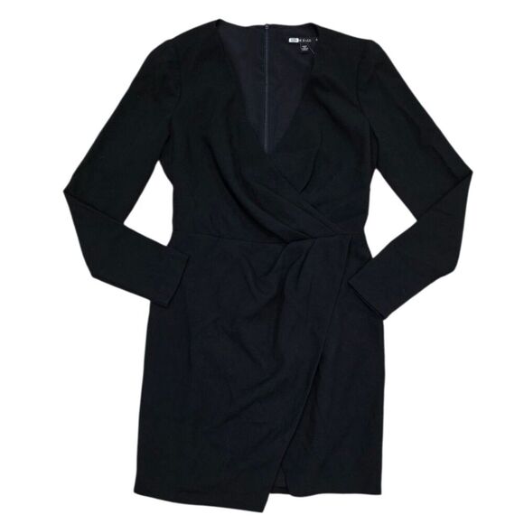 Black Halo Black Asymmetrical Carie Mini Dress 4 - Picture 2 of 5